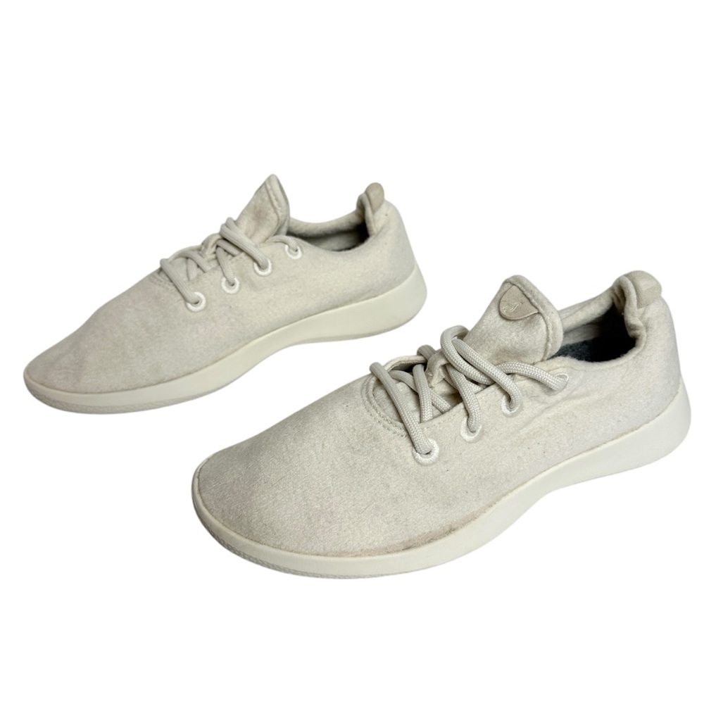 ALLBIRDS Wool Runner Sneakers in Natural White Cream Merino Wool Womens Size 9 - Picture 3 of 14